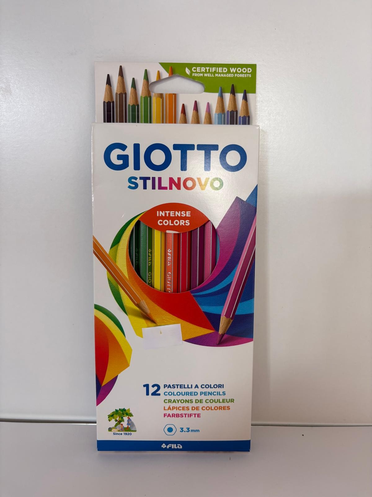 Pastelli Giotto Stilnovo Intense Color 3.3 mm β Set 12, 24 o 36 Pezzi