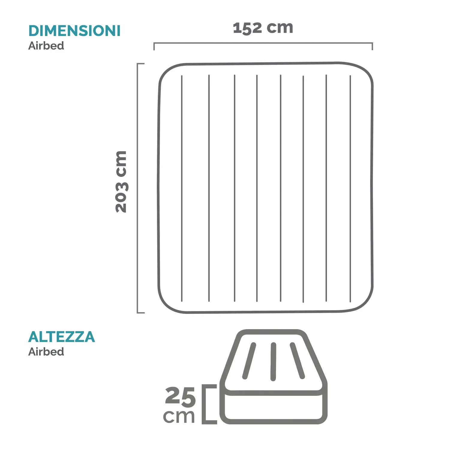 Intex 64759 Materasso Gonfiabile Matrimoniale Dura-Beam Classic Downy 152x203x25 cm - immagine 3