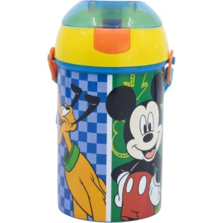Borraccia Mickey Mouse Pop-Up: La magia di Topolino sempre a portata di click! con Tracolla 450ml